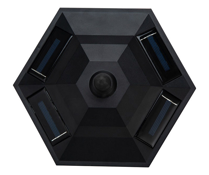 74" Black Solar Street Light with Planter Base