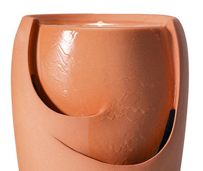 20.5" Terracotta LED Ceramic Fountain