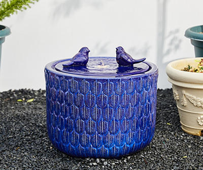 Blue Bird LED Ceramic Fountain