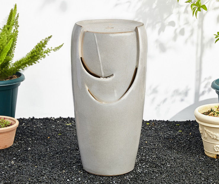 Sand Beige LED Ceramic Fountain