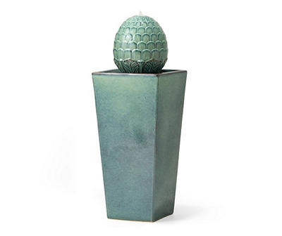 Turquoise Artichoke LED Ceramic Fountain
