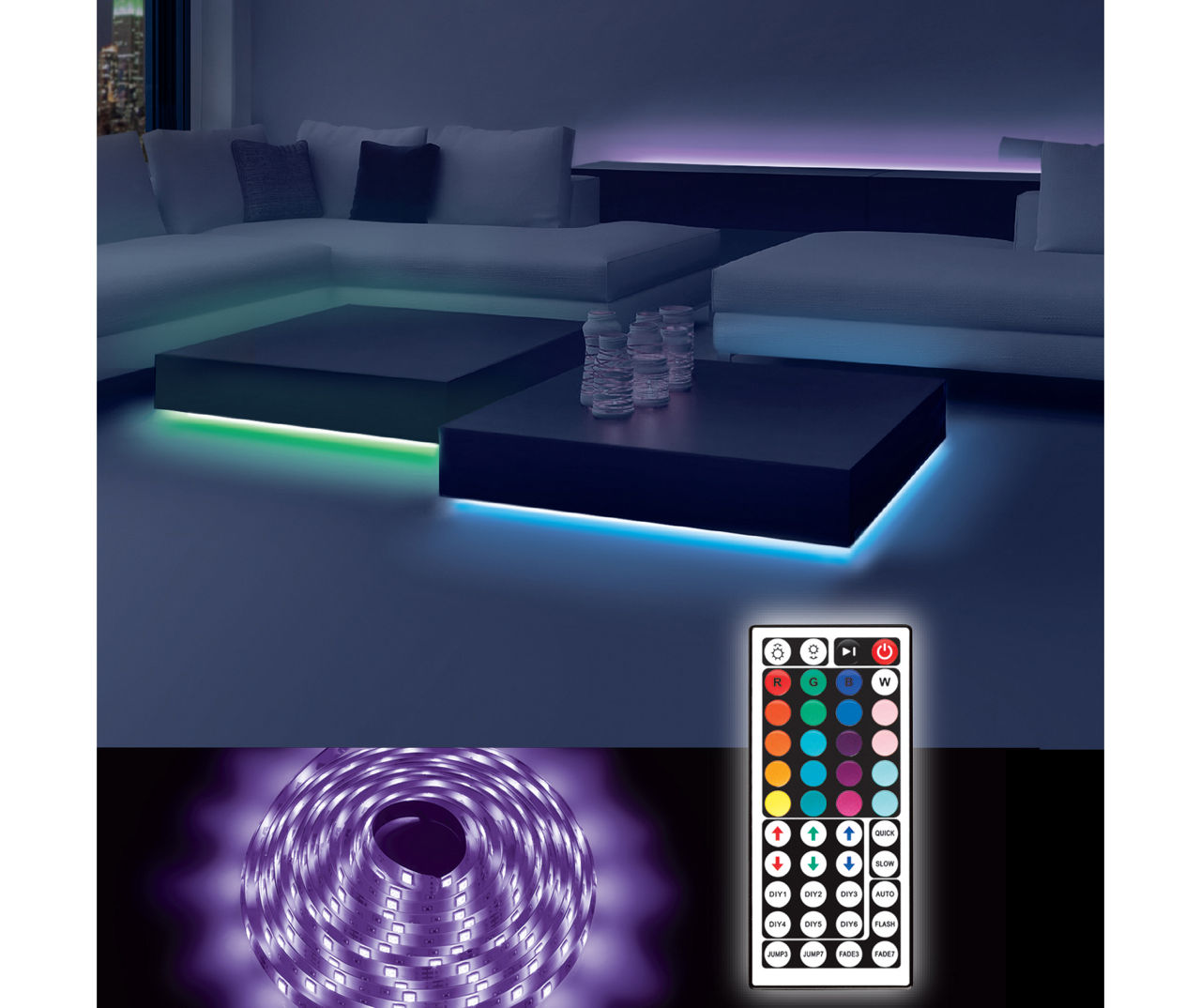 Color Changing LED Light Strip 13.1 Big Lots