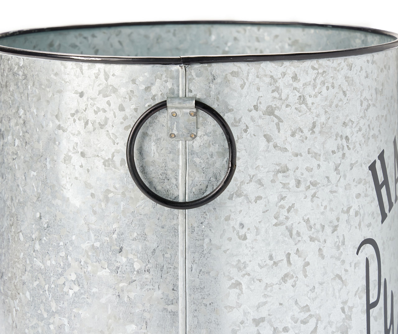 "Pumpkin" 2-Piece Galvanized Metal Planter Set