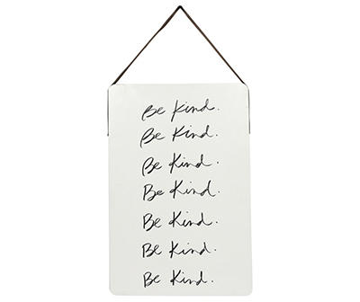 "Be Kind" White & Black Wall Plaque