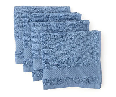 Blue Washcloth, 4-Pack