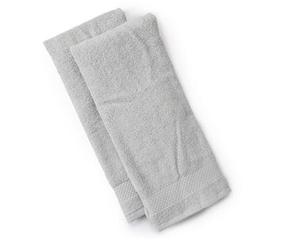 Light Gray Hand Towel, 2-Pack
