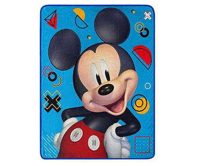 Mickey Mouse, Geo Guy Micro Raschel Throw Blanket, 46" x 60"