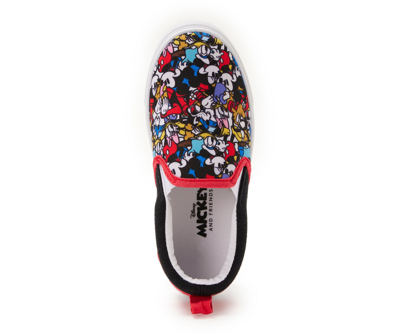 Kids' M Black & Multi-Color Mickey & Friends Slip-On Sneaker