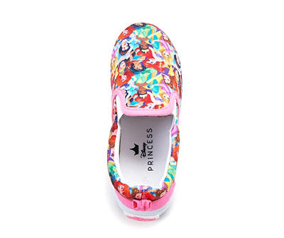 Disney Princess Toddler Pink & Multi-Color Princess Pattern Slip-On Sneaker