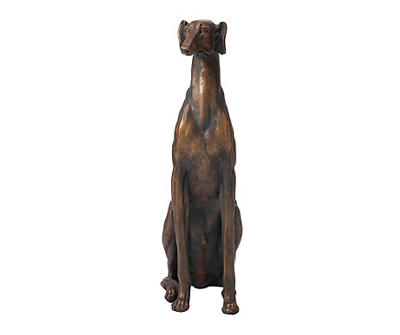 30.25" Sitting Greyhound Dog Garden Statuary