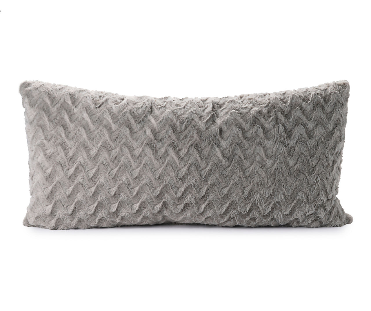 Grey fur body outlet pillow