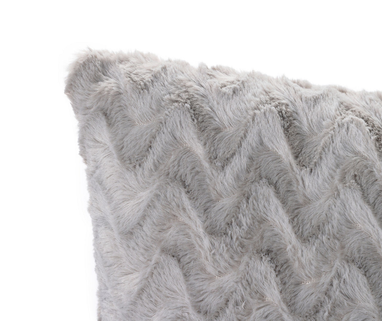 Zigzag Faux Fur Bed Rest Pillow