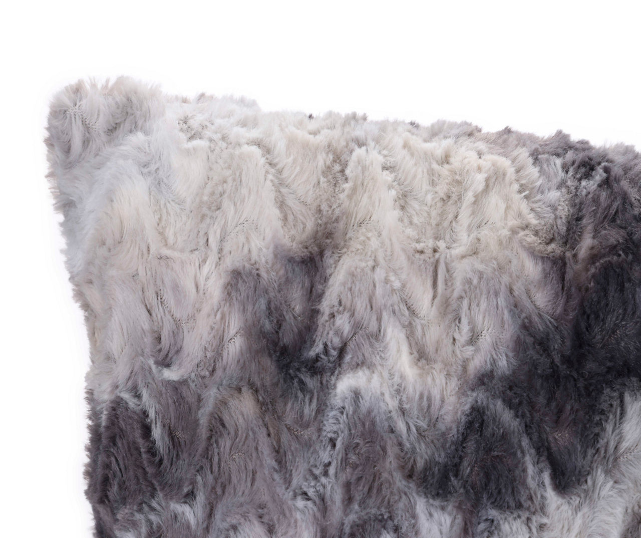 Zigzag Faux Fur Bed Rest Pillow