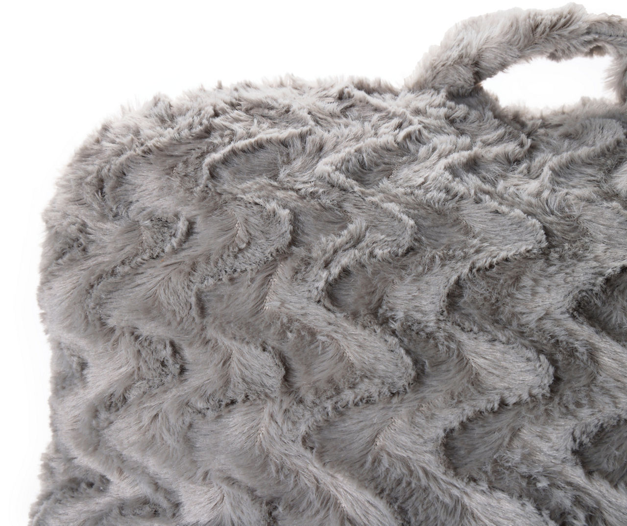 Zigzag Faux Fur Bed Rest Pillow