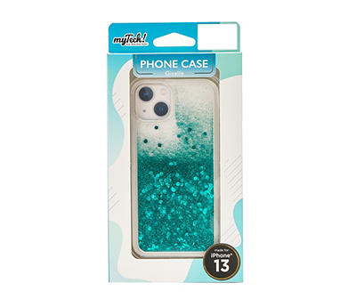 Teal Giselle Glitter iPhone 13 Case