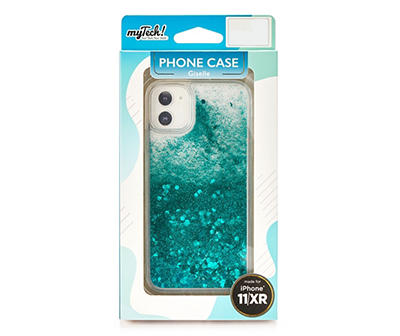 Teal Giselle Glitter iPhone 11 / XR Case