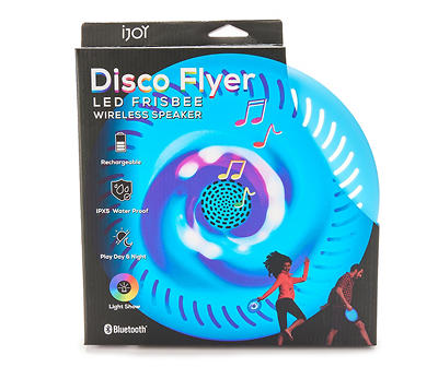 iJoy Disco Flyer Blue LED Speaker Frisbee