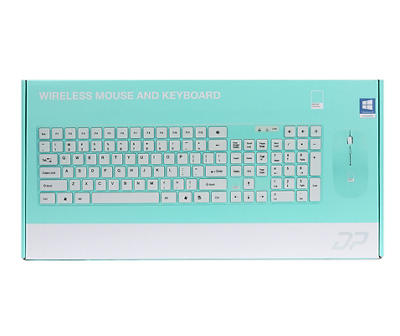 Teal Wireless Keyboard & Mouse Set