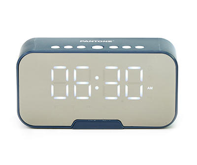 Blue Alarm Clock with Wireless Speaker
