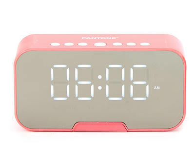 Pink Alarm Clock with Wireless Speaker