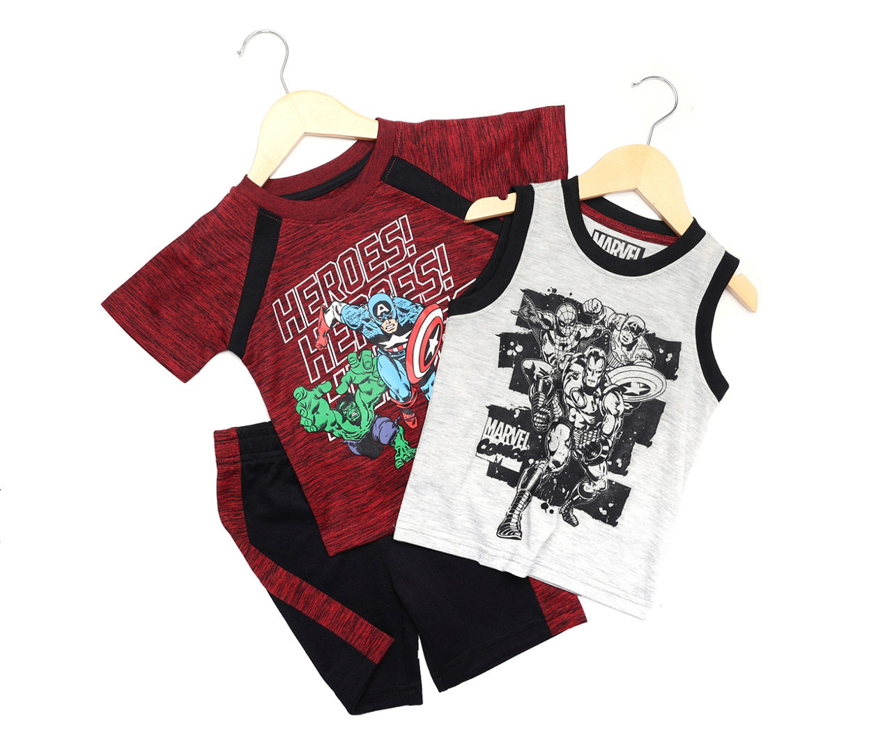 Toddler Size 3T Red & Black Avengers 3-Piece Performance Outfit