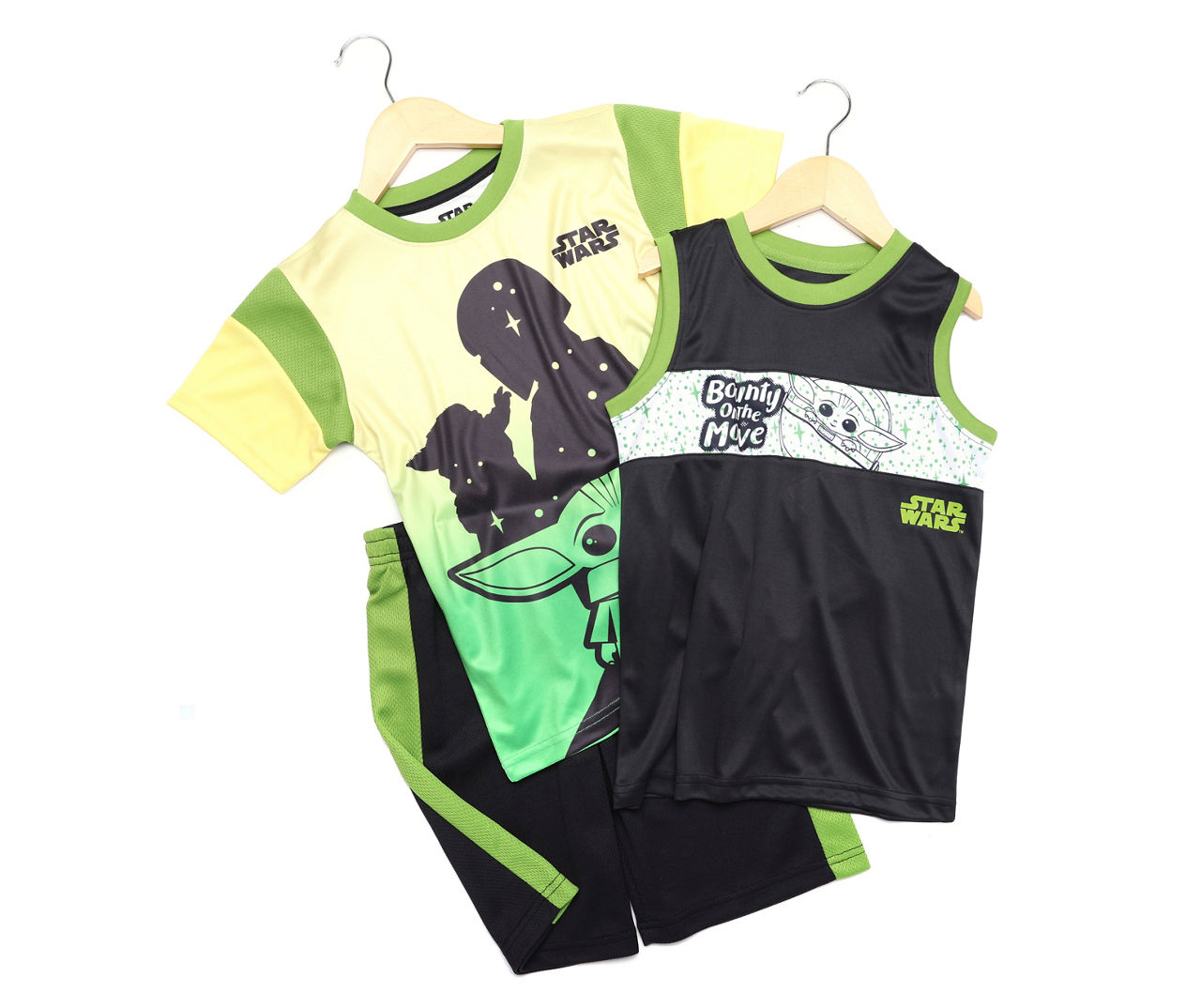 Toddler Size 3T Green & Black Grogu 3-Piece Performance Outfit