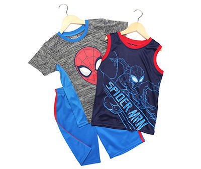 Spider-Man Kids' Blue, Red & Gray Spidey 3-Piece Performance Outfit