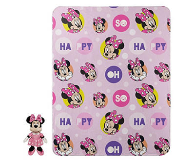 Minnie Mouse, So Dotty Hugger and Fleece Throw Blanket Set, 40" x 50"