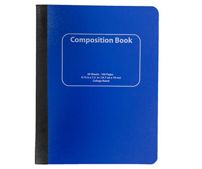 Blue 80-Sheet Poly Composition Book