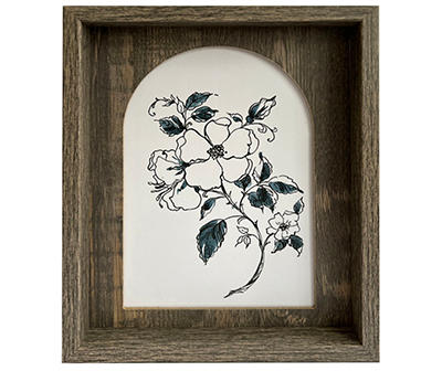 IN 7.5X9.5IN PLAQUE LINEWORK FLORAL 1