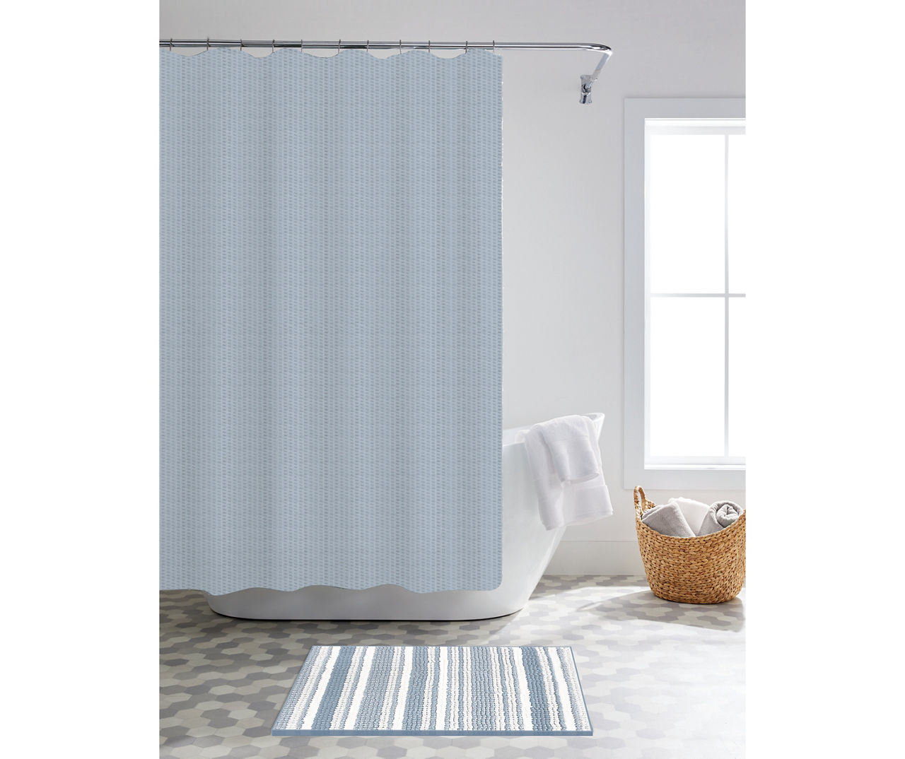 Shower curtain deals and rug set