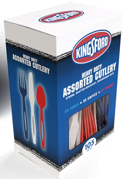 Red, White & Blue Heavy Duty Assorted Cutlery, 105-Count