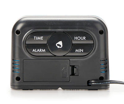 Metallic Turquoise Digital Alarm Clock with USB Ports