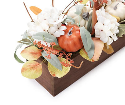 Pumpkin, Vine & Floral Table Centerpiece
