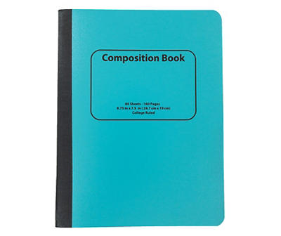 Teal 80-Sheet Poly Composition Book