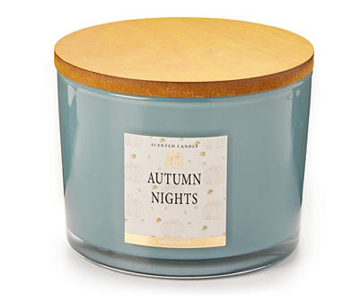 Autumn Nights Blue 3-Wick Jar Candle, 12 oz.