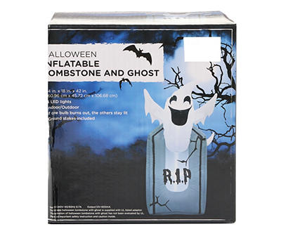 3.5' Inflatable LED Tombstone & Ghost