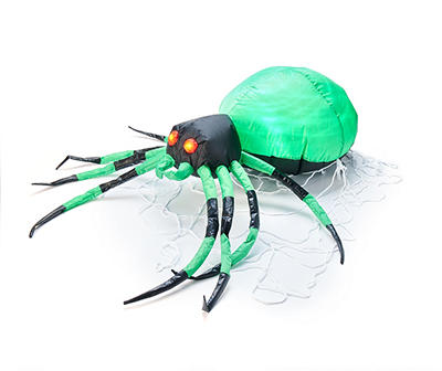 5' Inflatable LED Spider with Web
