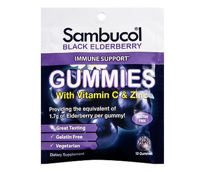 Black Elderberry Immune Support Gummies, 10-Pack