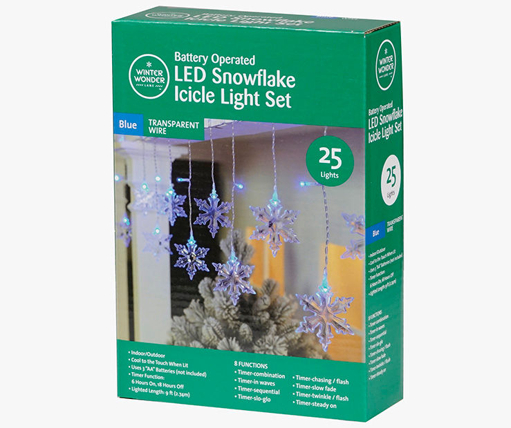 Icicle snowflake deals lights