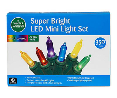Multi-Color Super Bright LED Mini Light Set, 350-Lights