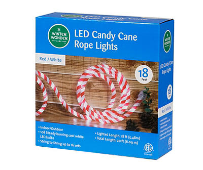 18' Candy Cane LED Rope Light