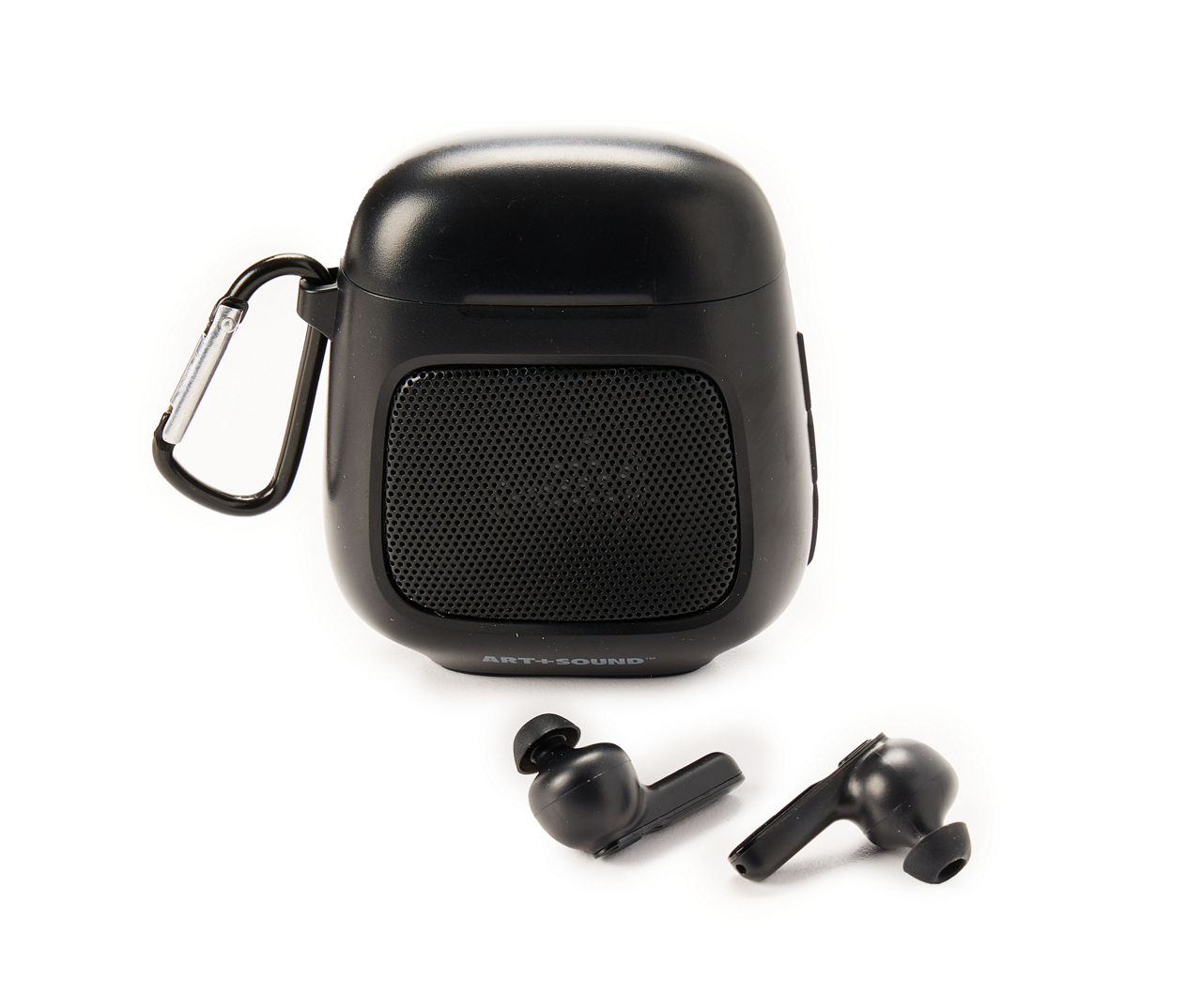 Art Sound Black 2 in 1 True Wireless Earbuds With Speaker Case