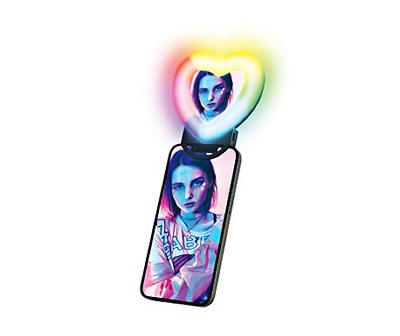 Vivid RGB LED Heart Mirrored Phone Fill Light