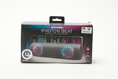 Black Photon Beat Wireless LED Tube Speaker