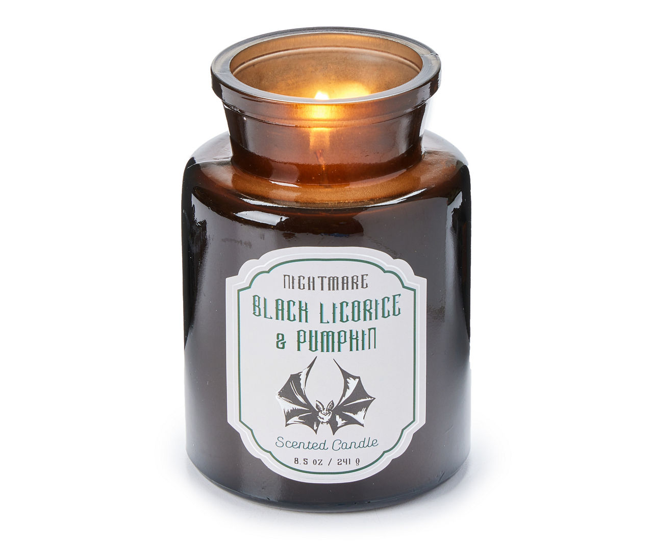 Black Licorice & Pumpkin Dark Brown Potion Jar Candle, 8.5 oz.