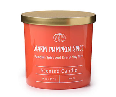 Warm Pumpkin Spice Opaque Jar Candle, 14 oz.