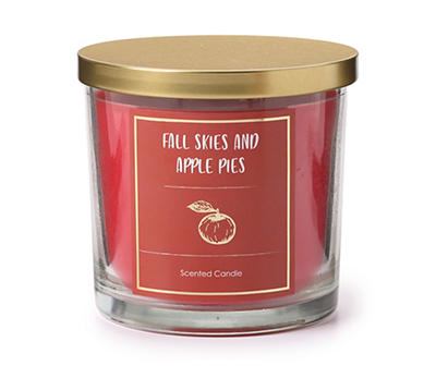 Campfire Baked Apples Light Red Clear Jar Candle, 14 oz.