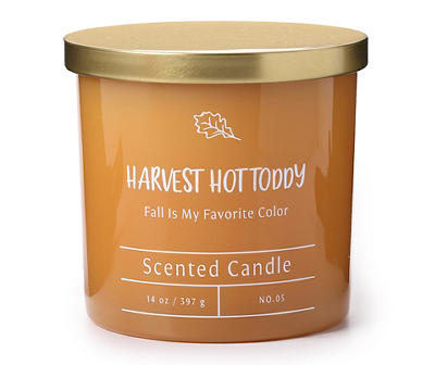 Harvest Hot Toddy Dark Mustard Opaque Jar Candle, 14 oz.