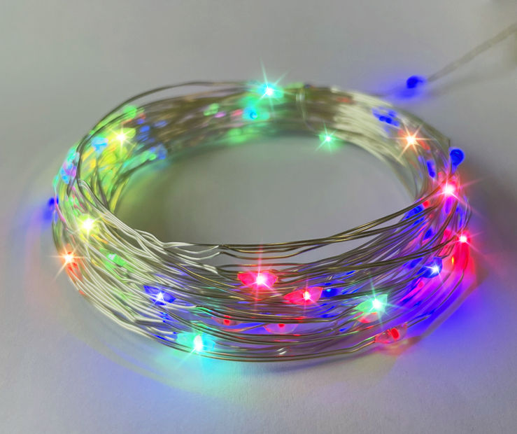 Winter Wonder Lane MultiColor Twinkle LED Fairy Light Set, 70Lights